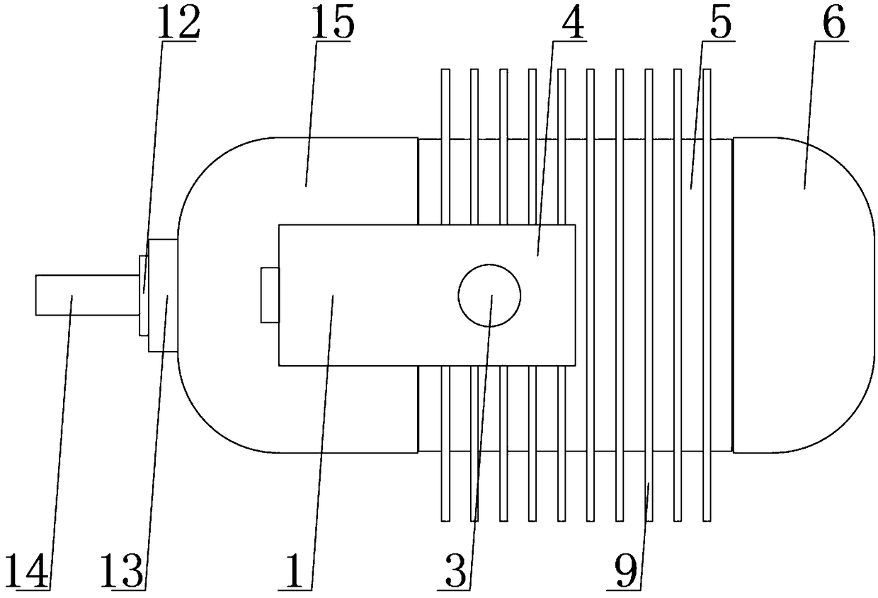 A motor housing having an oil filling device