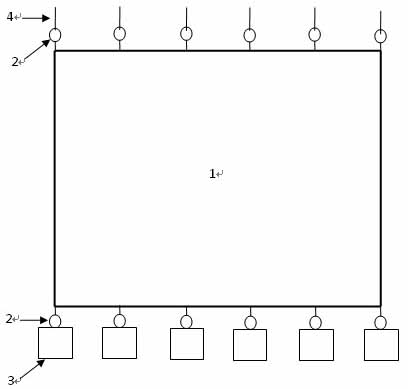 Flexible composite air-curtain shock absorption protective device for underwater explosion