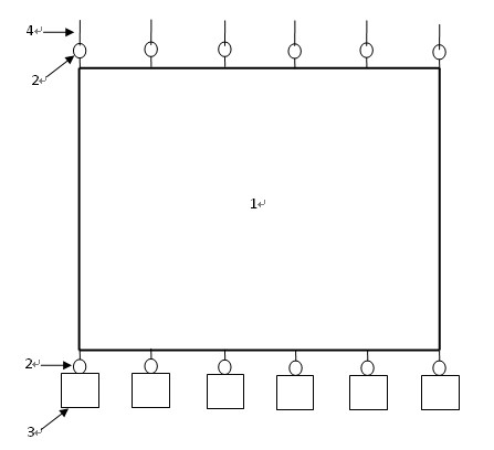 Flexible composite air-curtain shock absorption protective device for underwater explosion