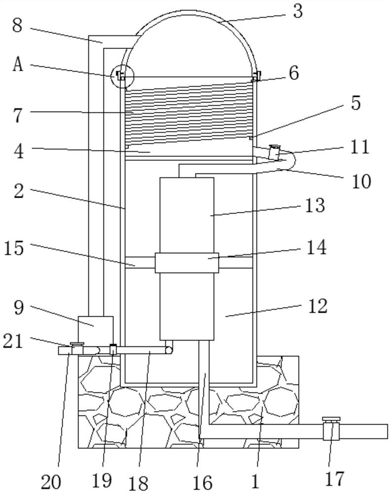 A water purification device for recycling reservoir resources