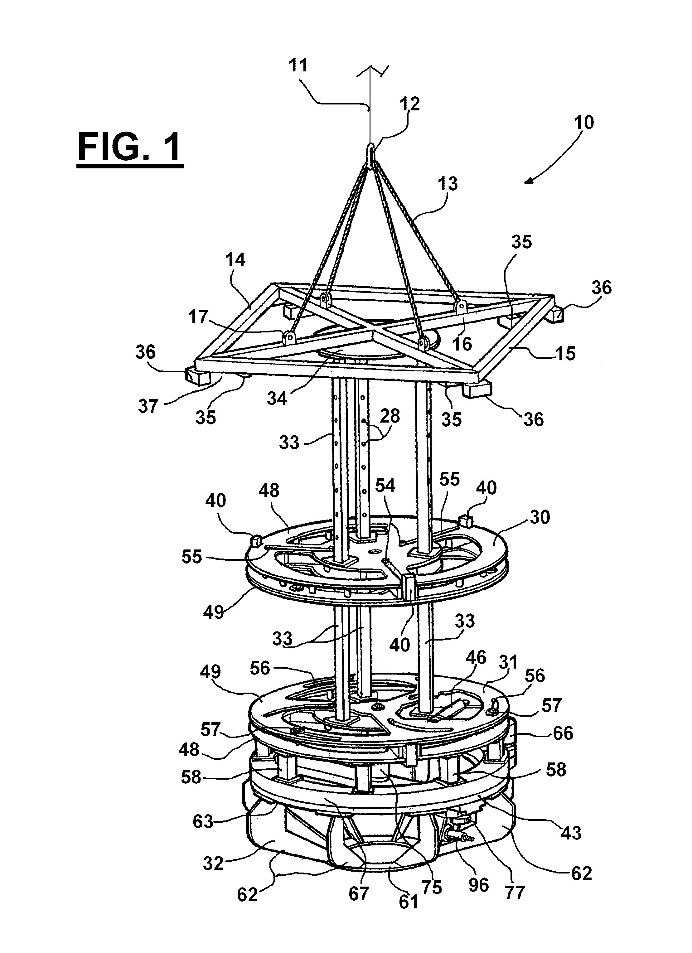 Internal jacket leg cutter and method