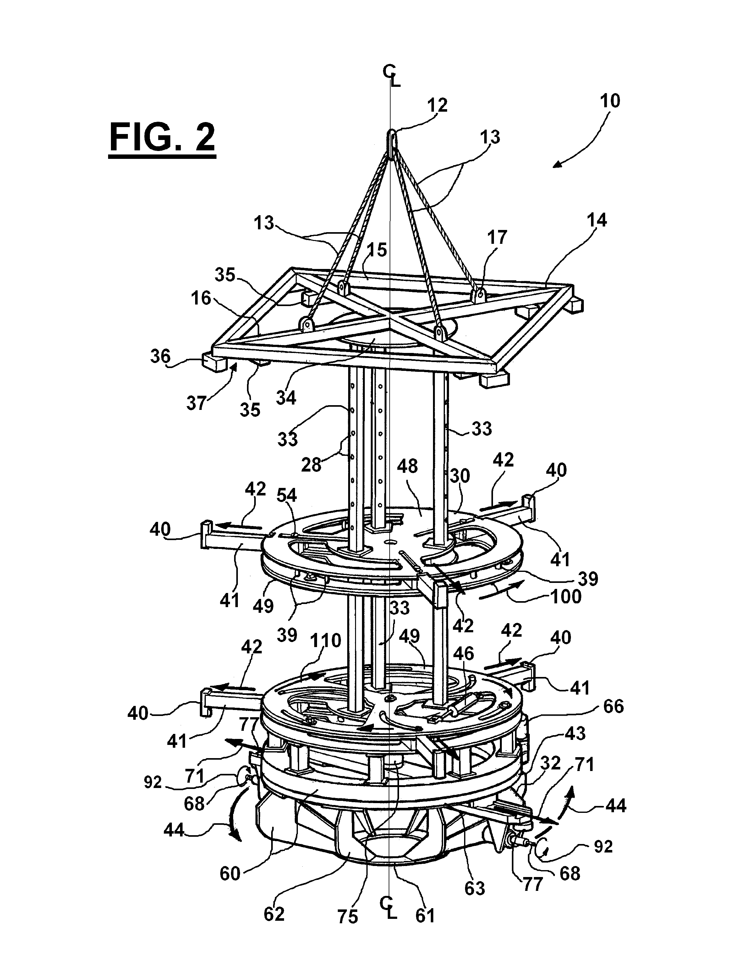 Internal jacket leg cutter and method