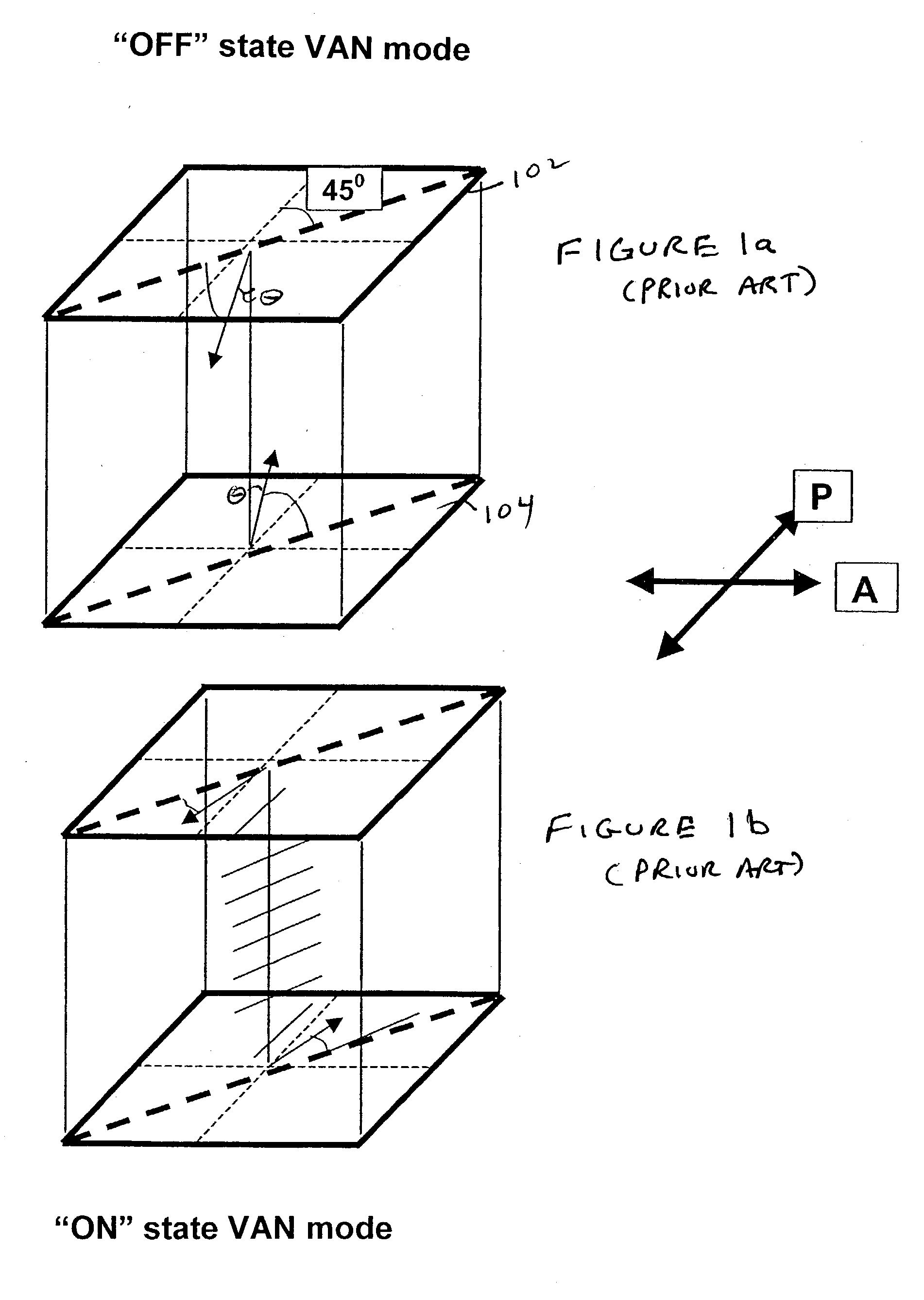 Vertically aligned nematic mode liquid crystal display having large tilt angles and high contrast