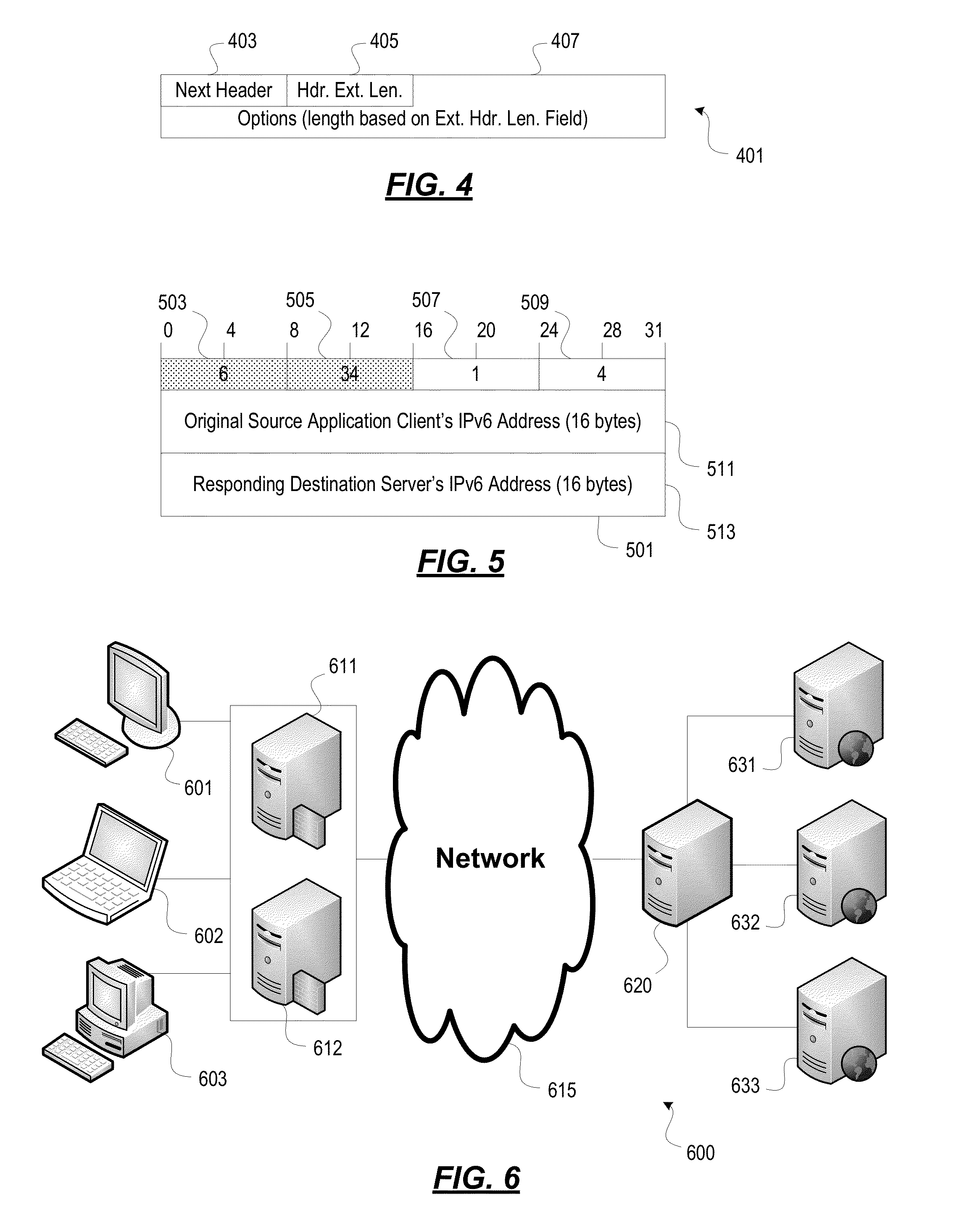 Load Balancing and Session Persistence in Packet Networks