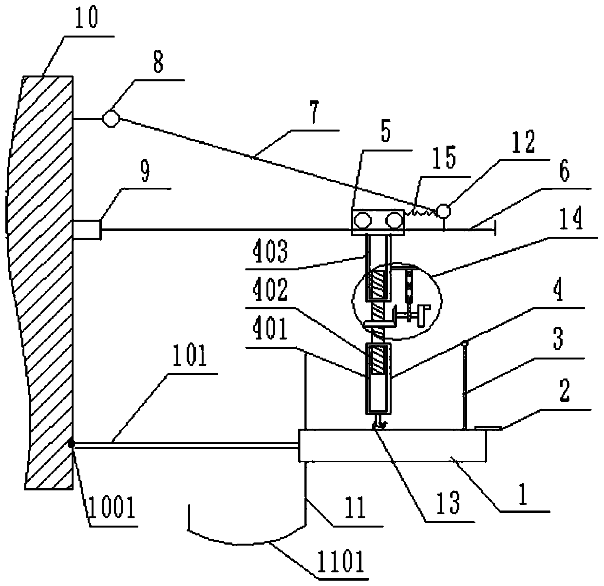 A device for discharging residual iron from a skimmer