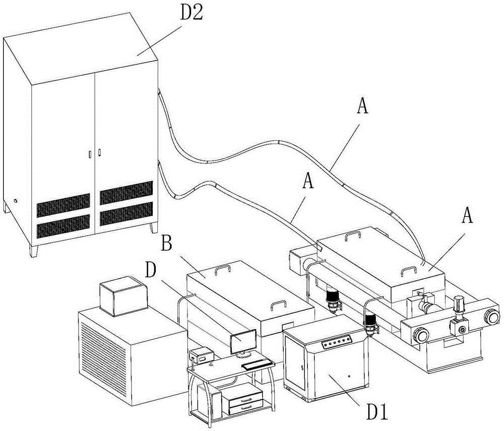 Concrete water cooling overall process testing device and method