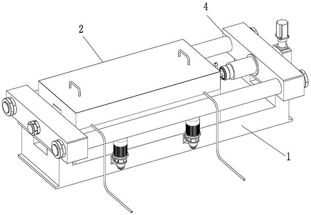 Concrete water cooling overall process testing device and method