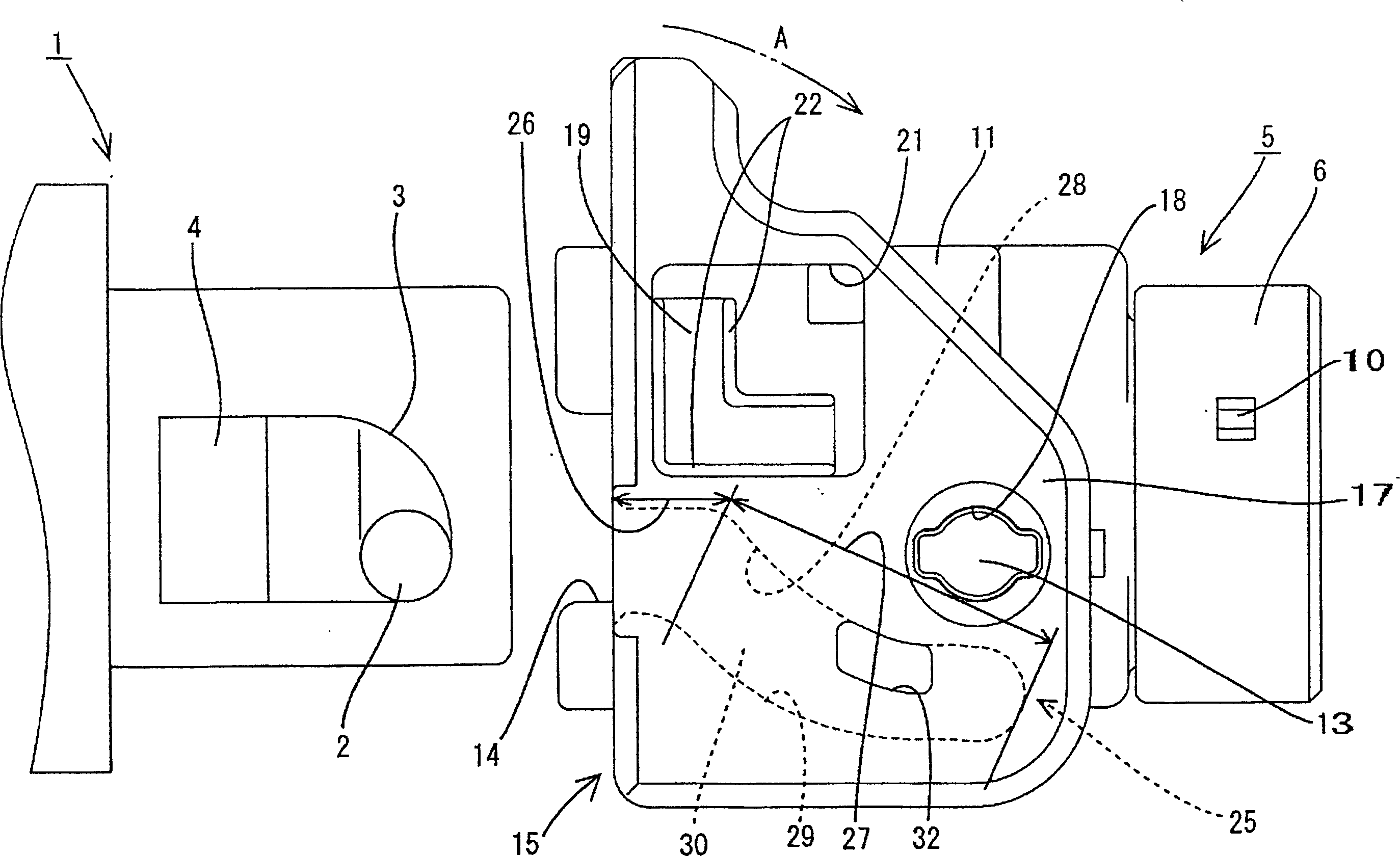 Ratary handle type connector