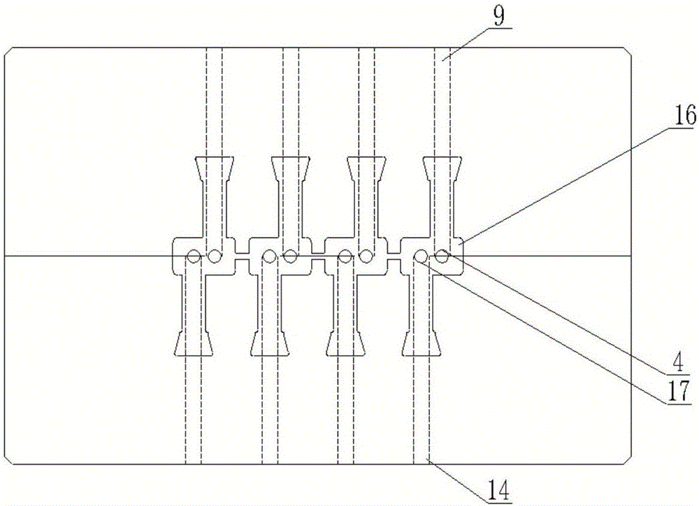 Cooling water circulating device for PE wood-plastic composite mold