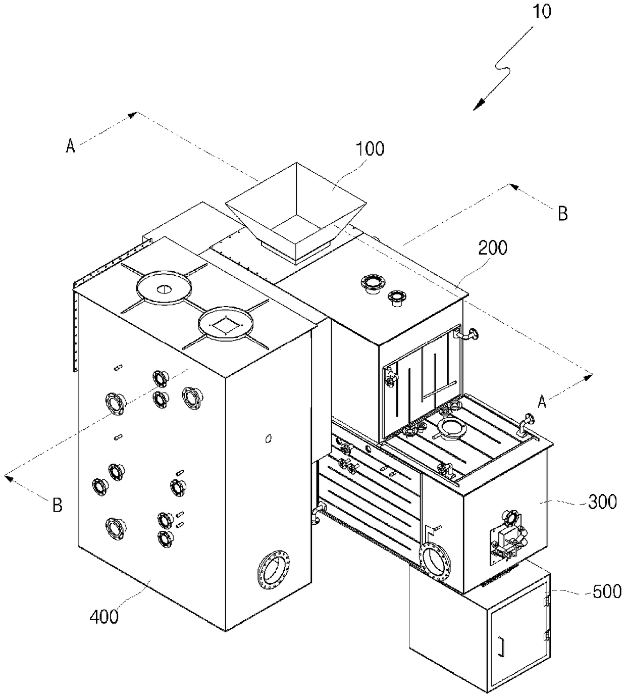 Sealed plasma melting furnace for treating medium- and low-level radioactive waste