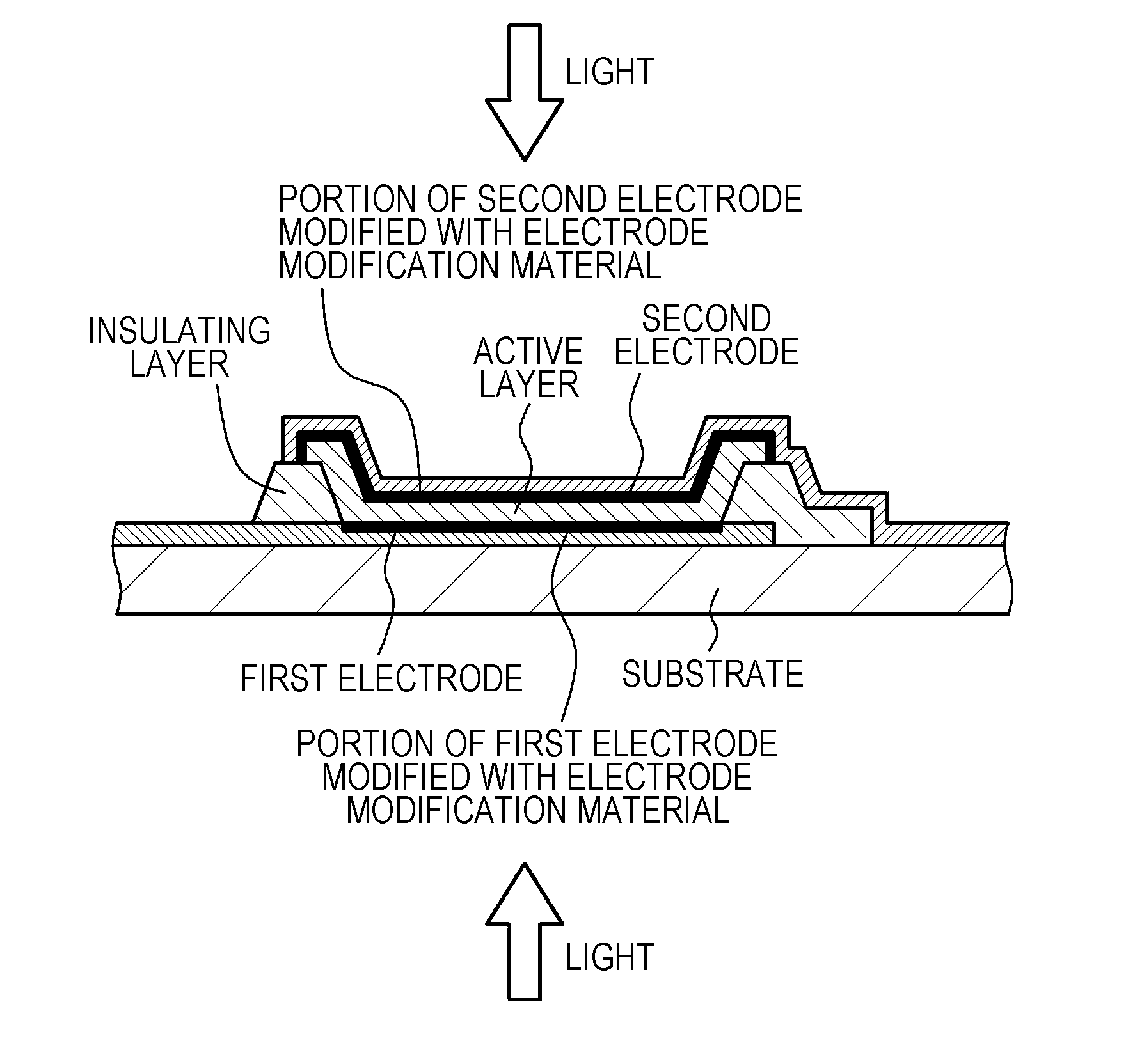 Electronic device, image display device and sensor, and method for manufacturing electronic device