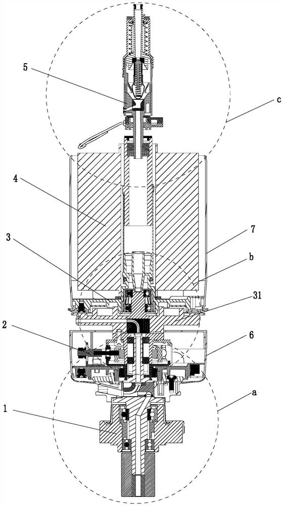 Efficient low-energy-consumption four-twist spindle