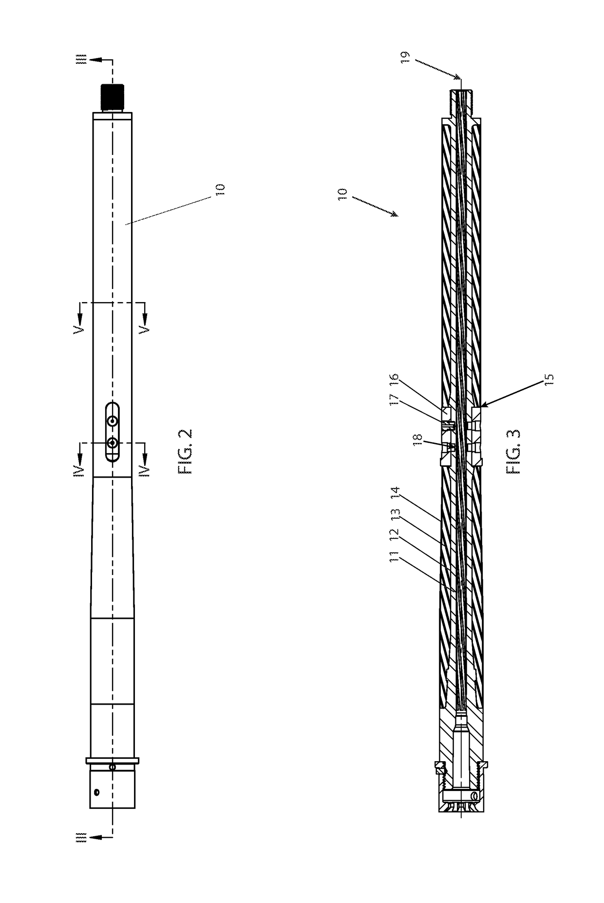 Non-segmented composite barrel for gas operated firearms