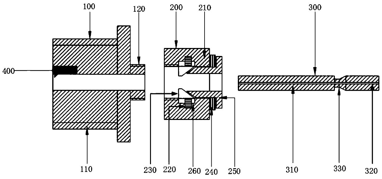 High-mechanical-strength quick self-positioning locking structure for optical fiber coupling