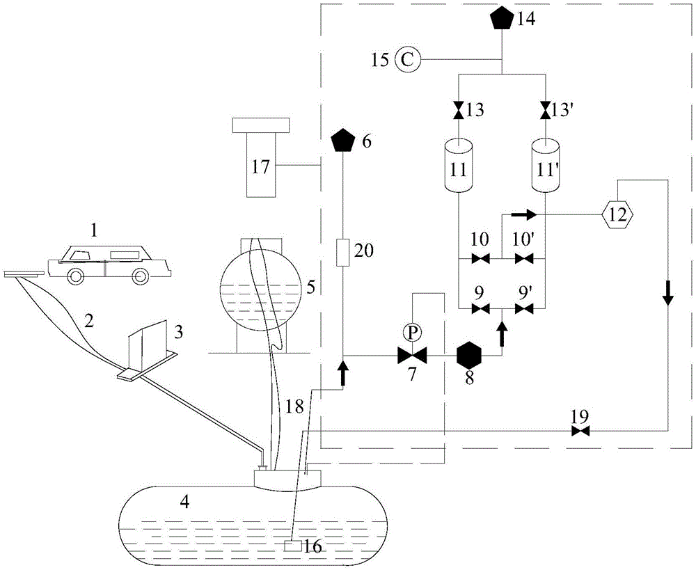 Novel efficient absorption type oil and gas recovery system for gas station