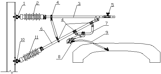 Windproof-type overall steel bracket mounting method