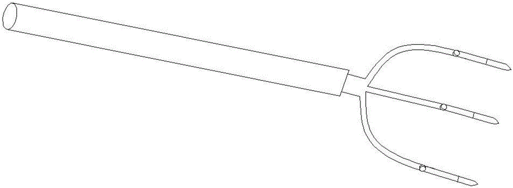 Telescopic agricultural iron fork