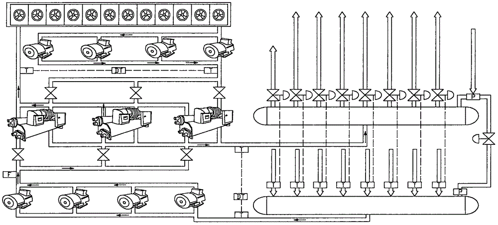 Tail end cold and heat quantity balancing and redistributing power-saving control method in central air-conditioning monitoring system