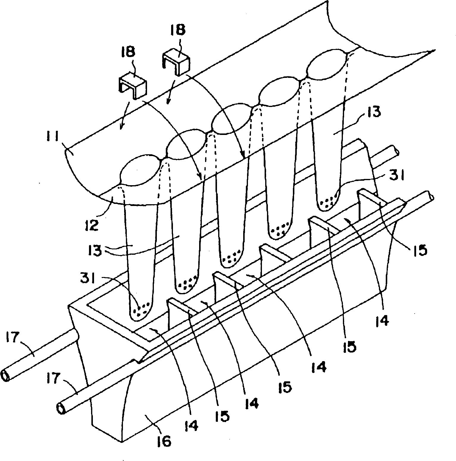 Overhead planting container