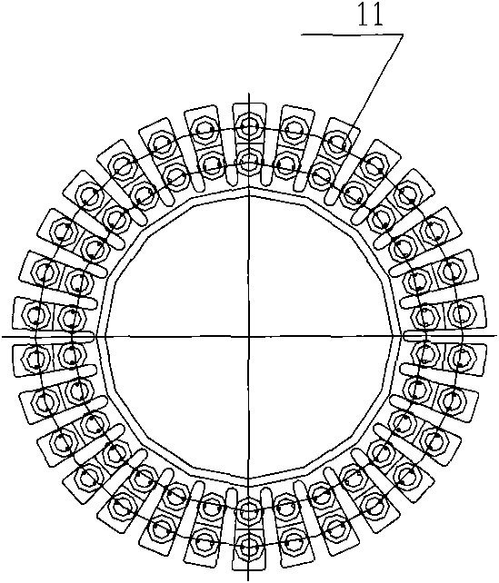 Ring-shaped LED focusing printed circuit board and ring-shaped LED focusing energy saving lamp