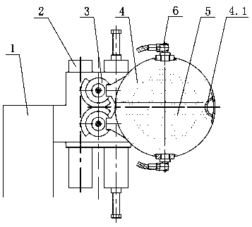 Extruder cleaning pad cooling device and use method thereof