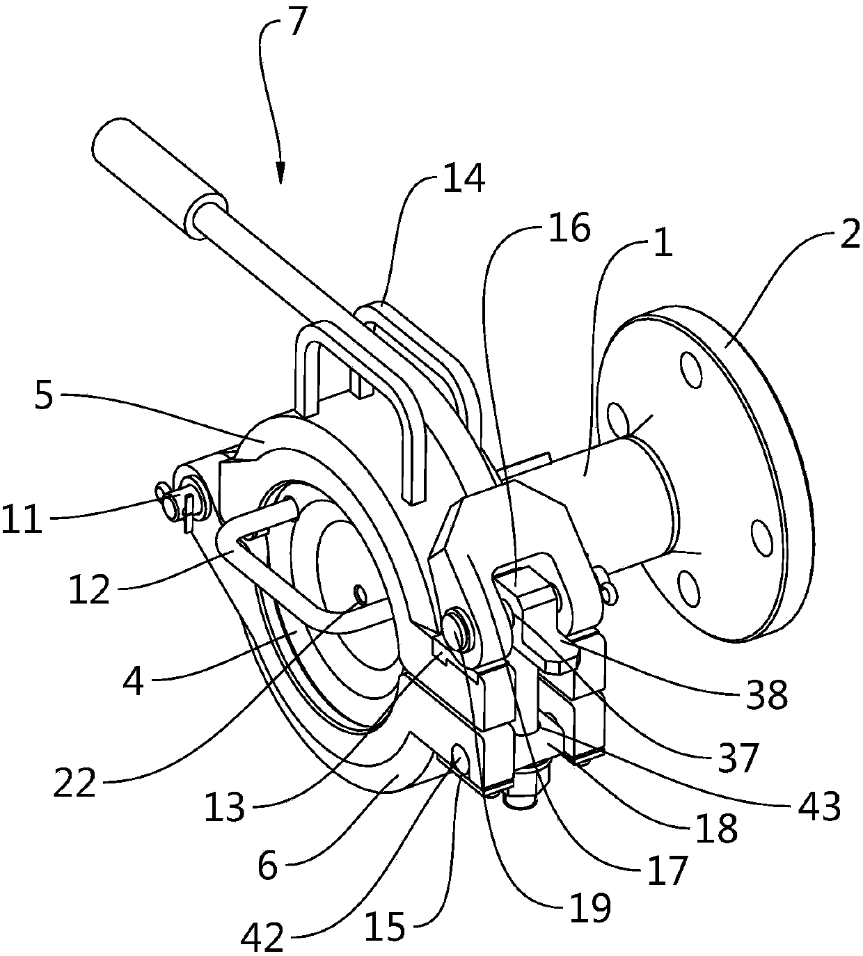 Clamp type manual rapid pipe connecting device