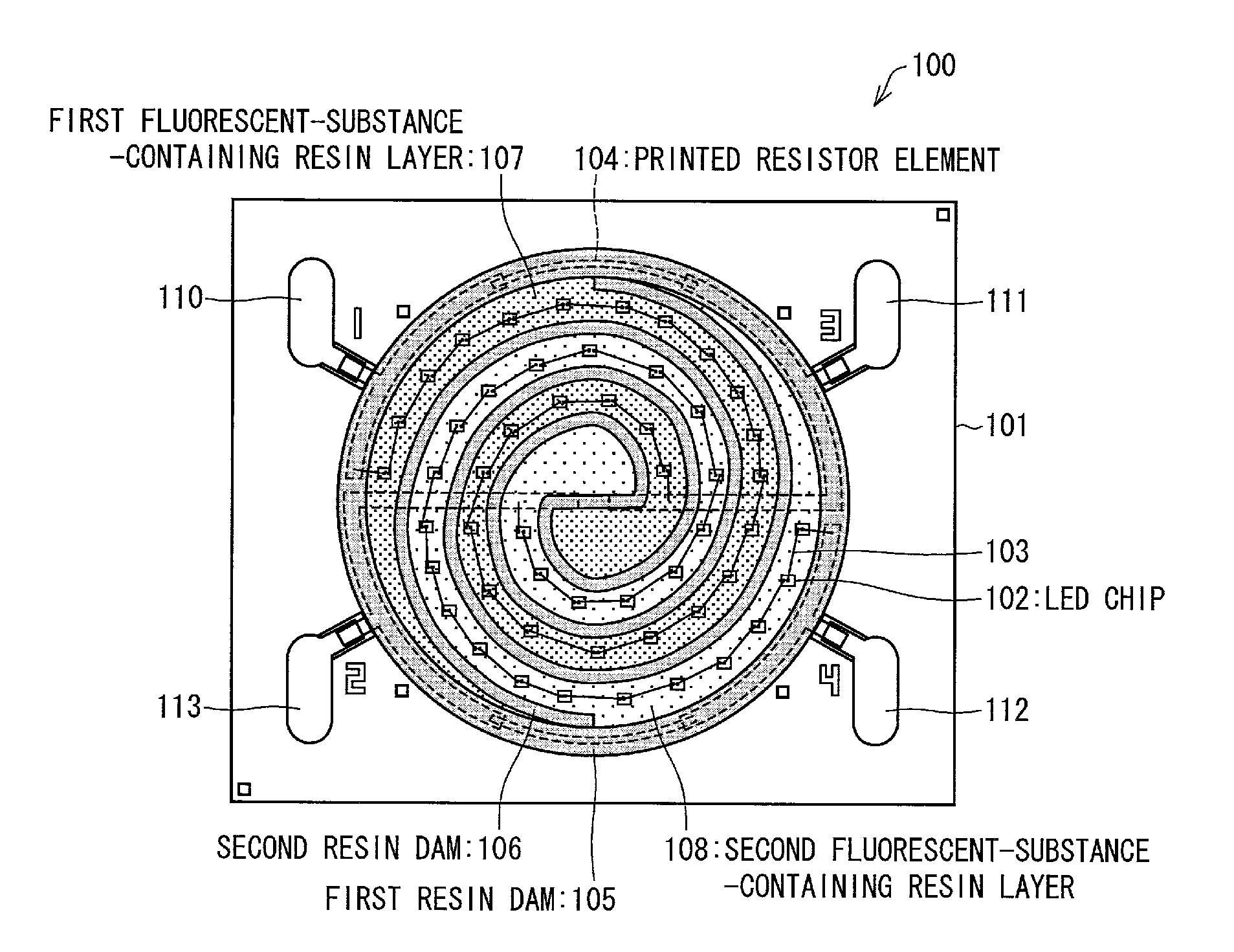 Light emitting device, lighting device