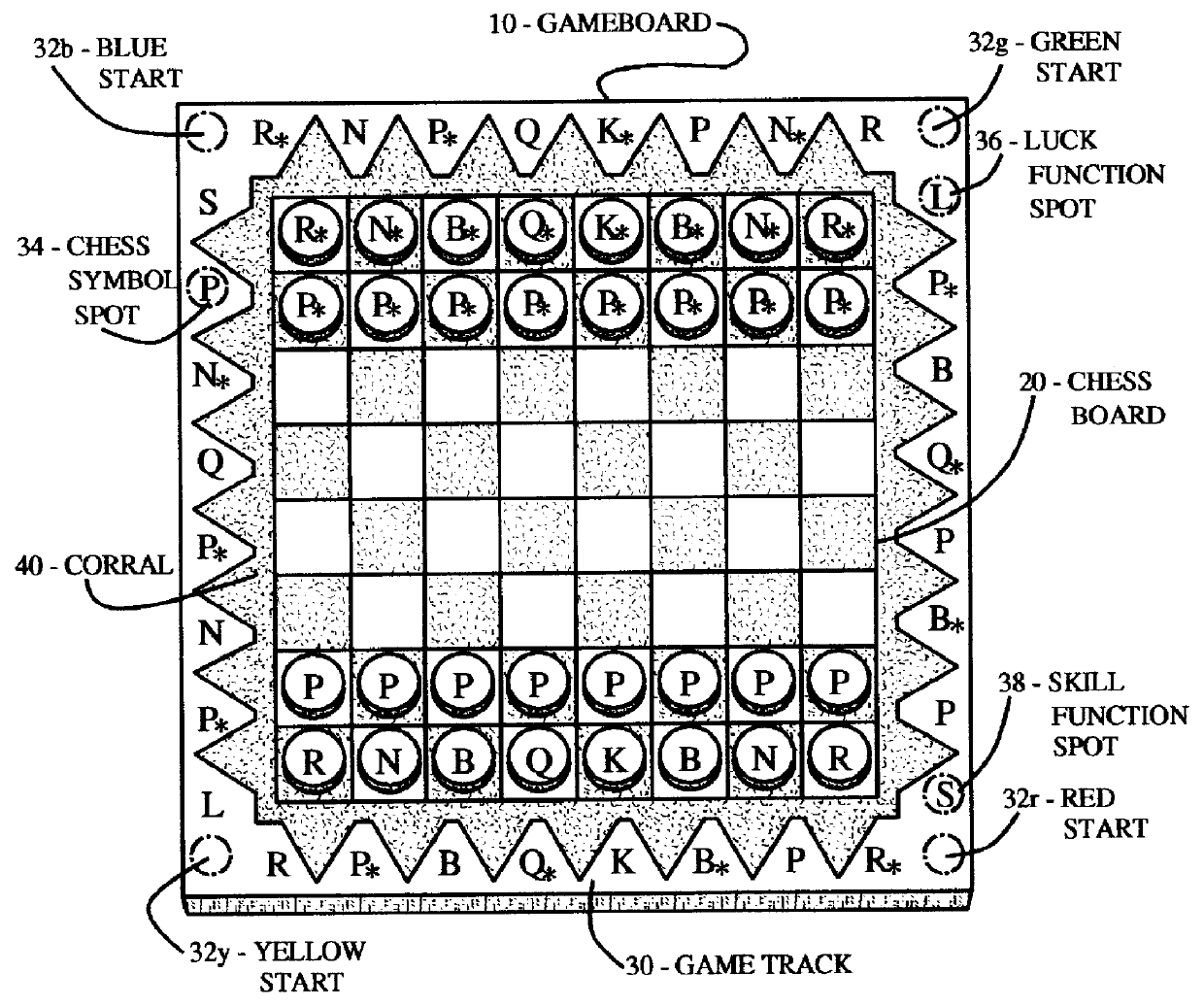 Educational game for teaching chess through example