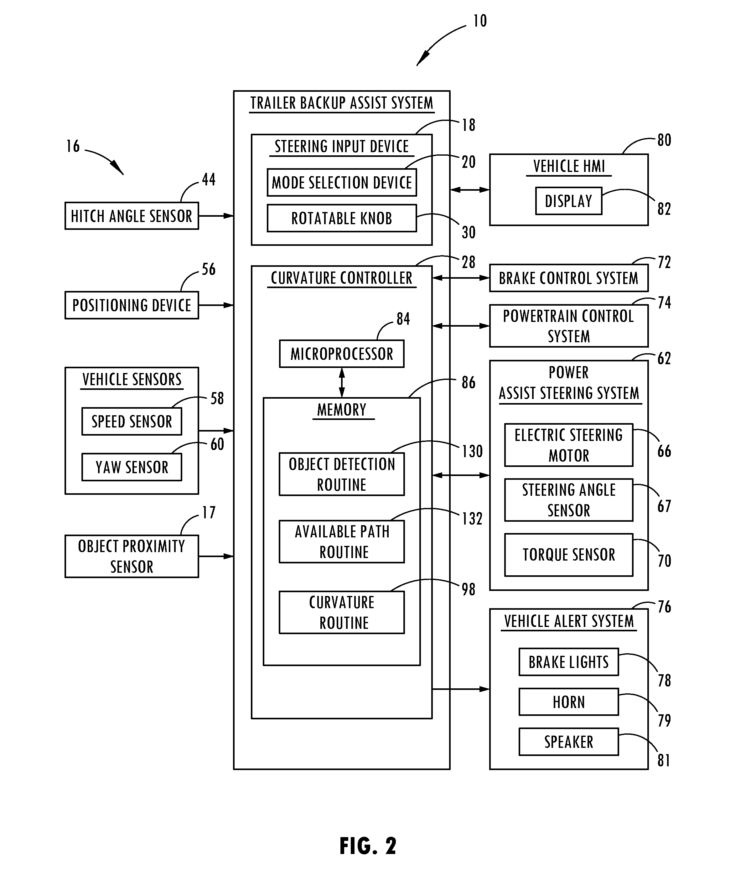 Object avoidance for a trailer backup assist system