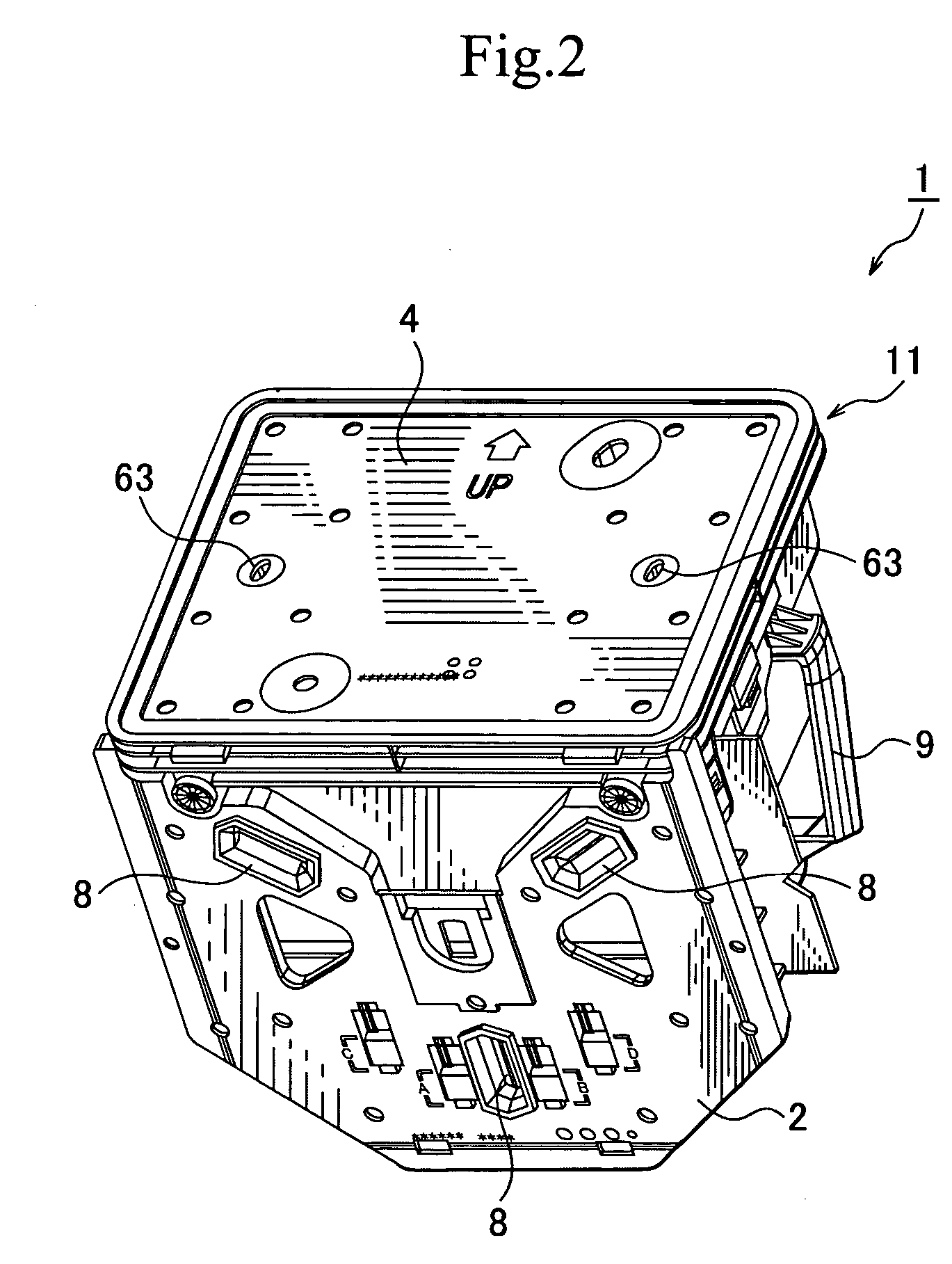 Thin plate storage container with seal and cover fixing means