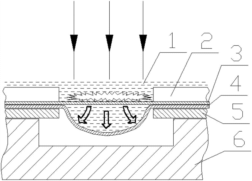 A laser-driven hydraulic bulging plate riveting method and structure