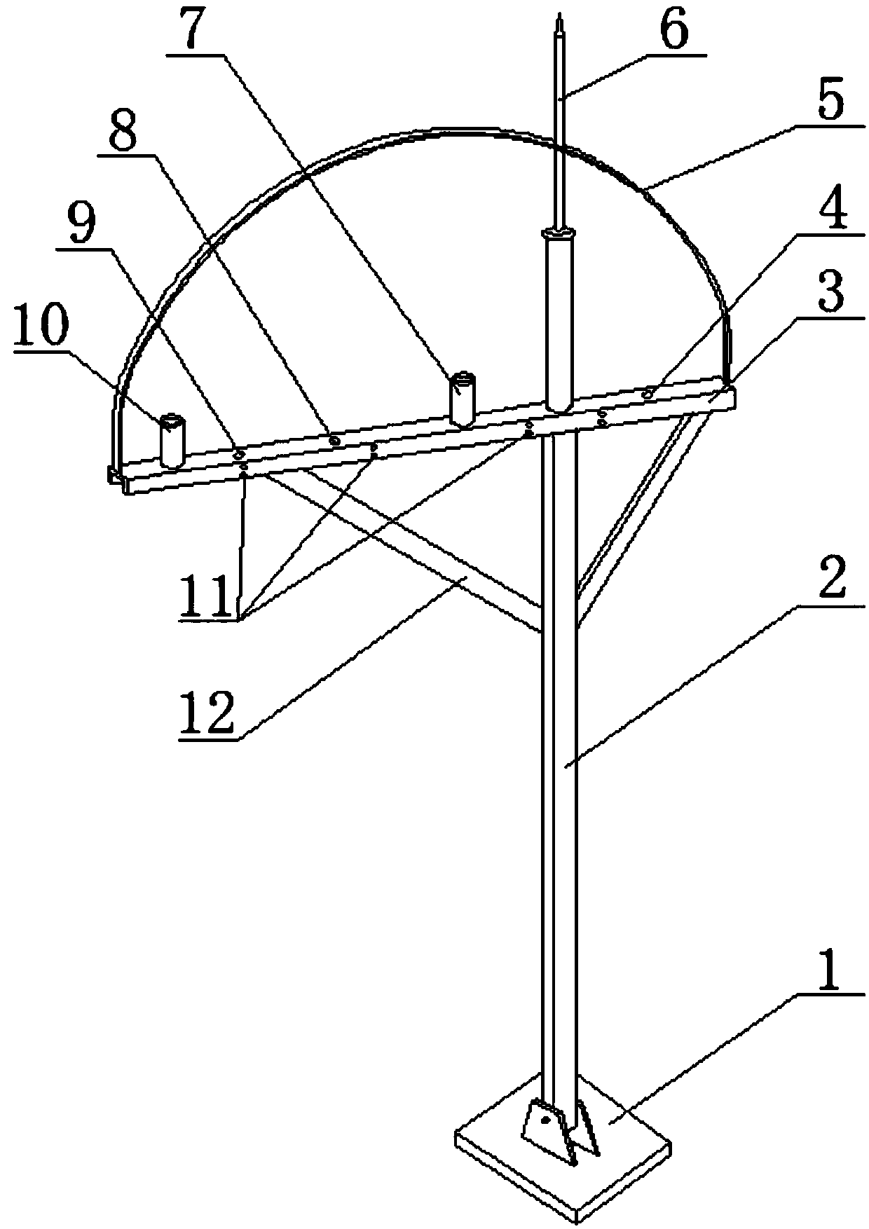 Novel wind driven generator wind measuring bracket