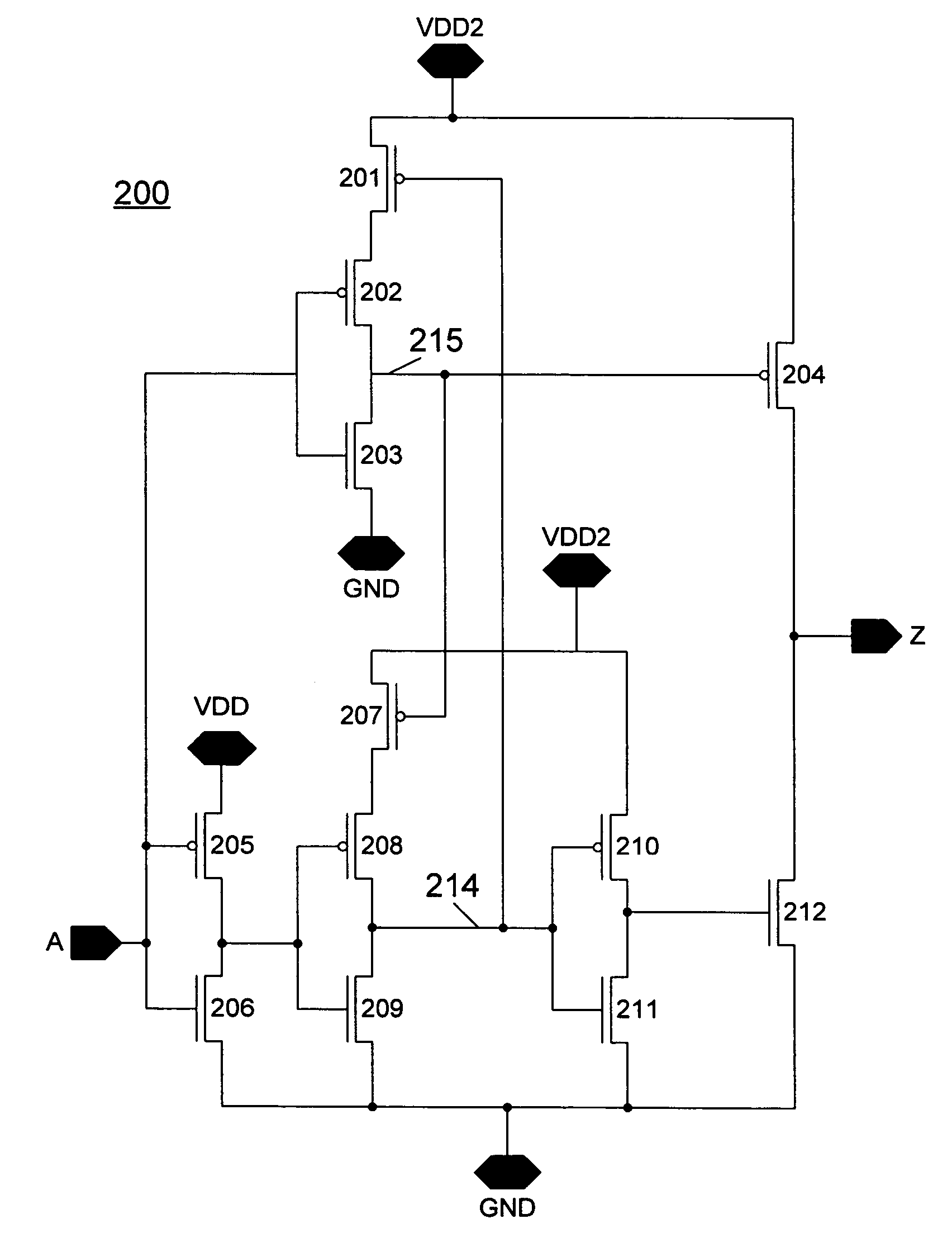 Voltage translator with data buffer