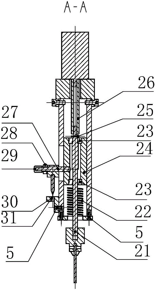 Tapping machine for threaded hole