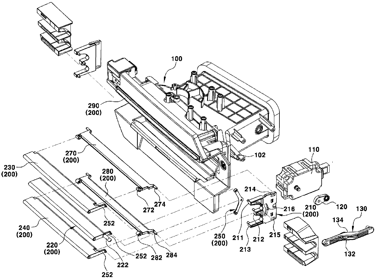 Motor driven air vent device for vehicle