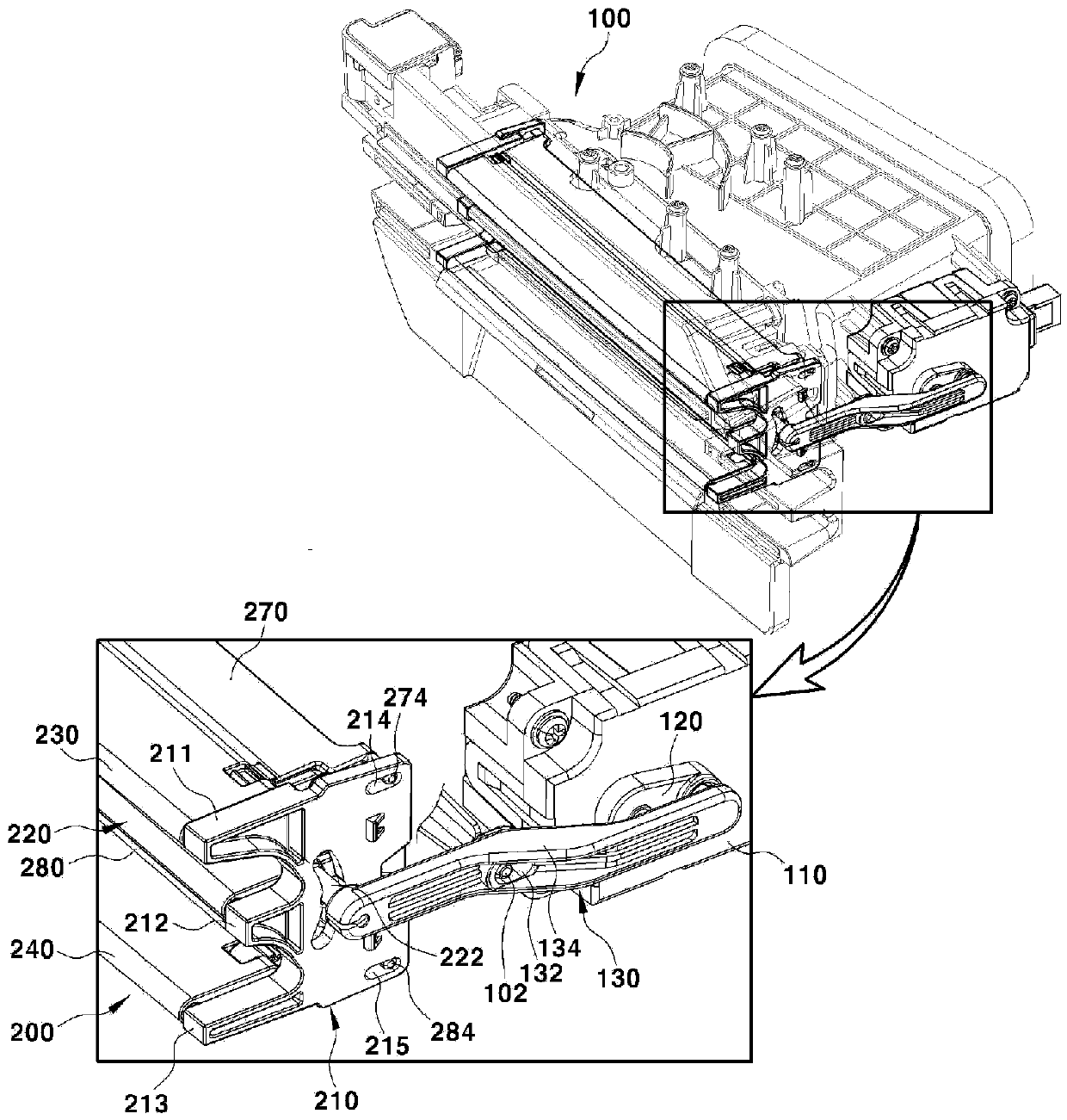 Motor driven air vent device for vehicle