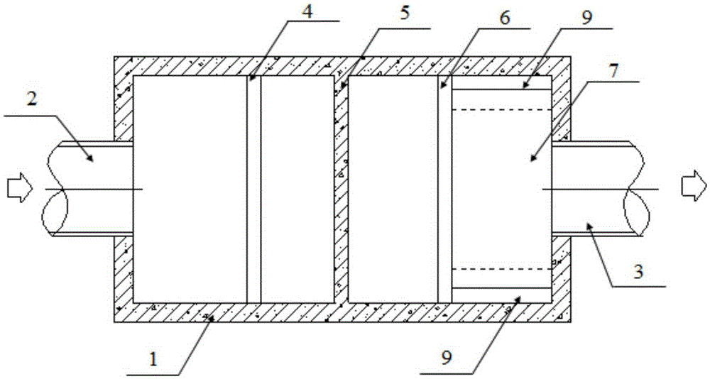 Rainwater particle filter device