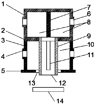 Extrusion forming device of multi-color strip polymer steamed rice roll and steamed flour roll machine