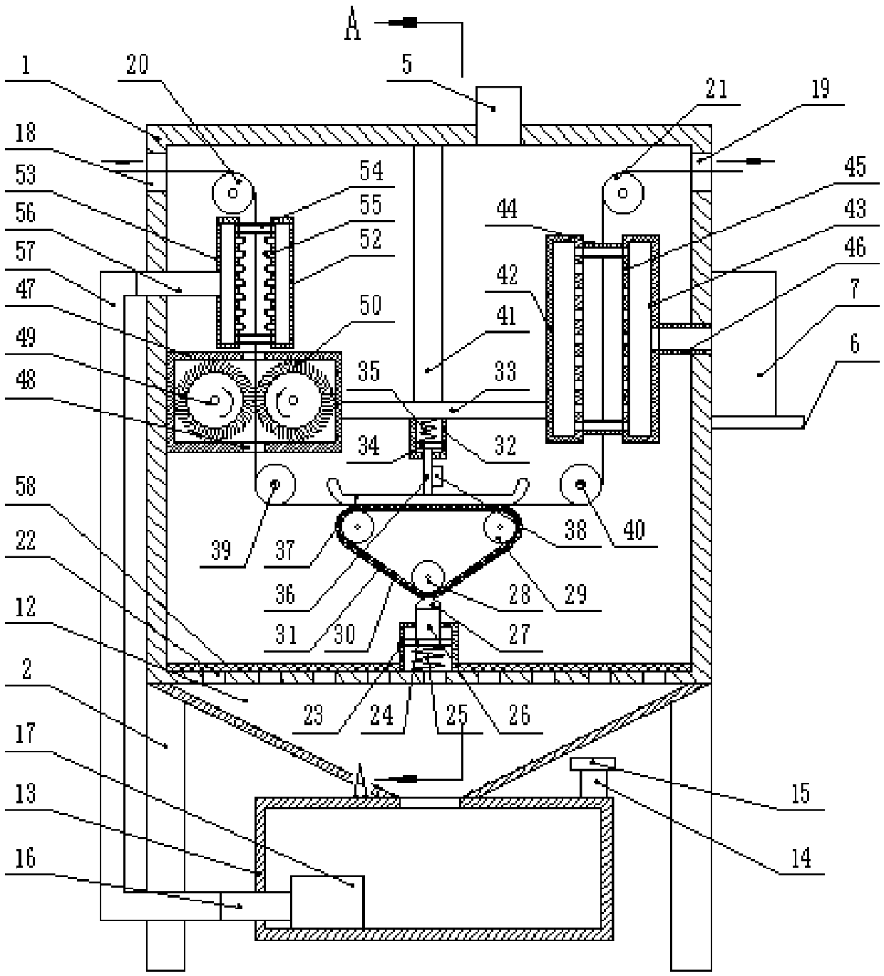 Cotton cloth dyeing device