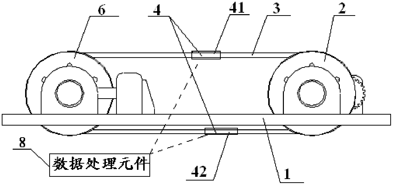 Pulley rotating flexibility detection device and detection method using same