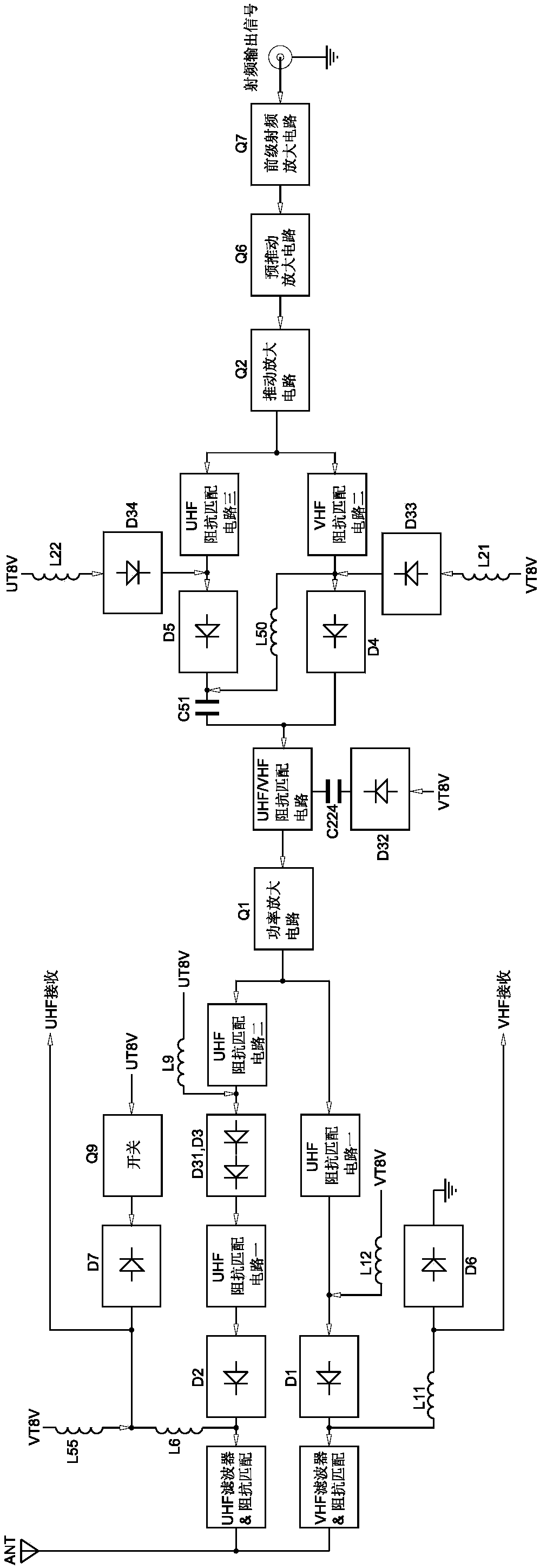 Double-frequency vehicle-mounted interphone