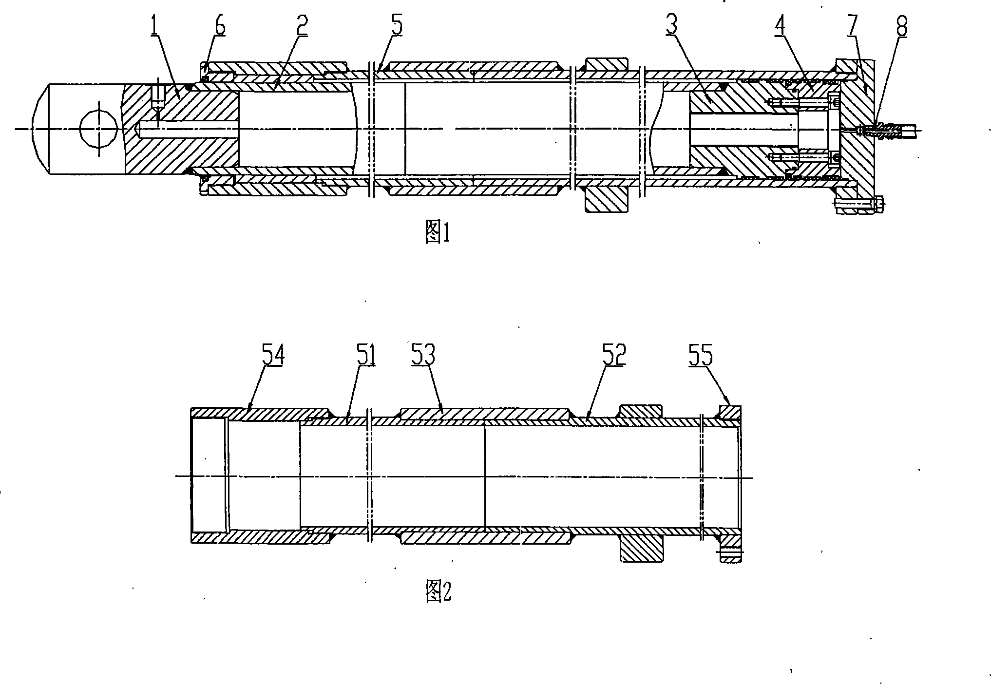 Large journey low-temperature extension hydraulic cylinder manufacture method