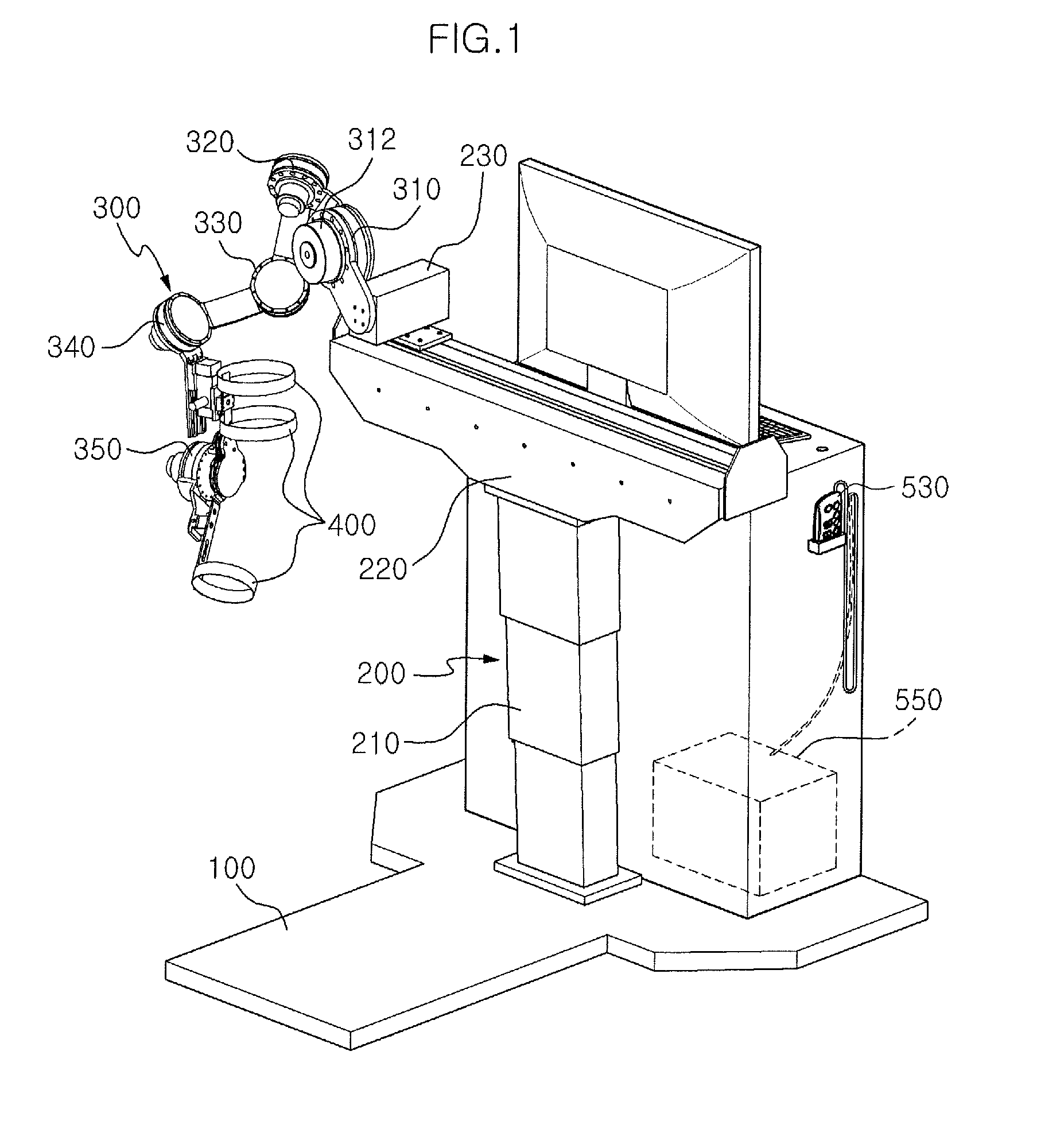 Wearable robotic system for rehabilitation training of the upper limbs