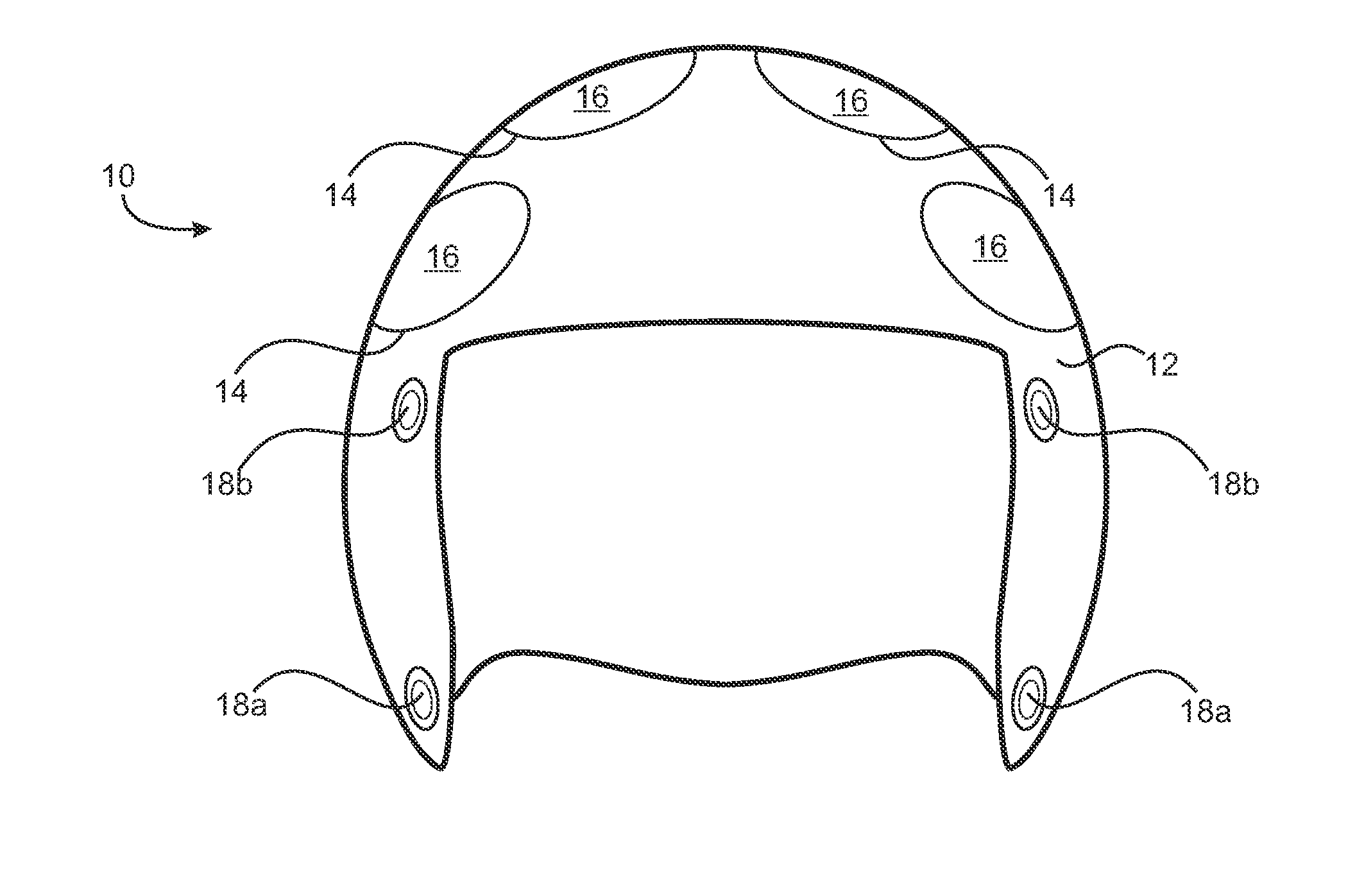 Helmet with multiple protective zones