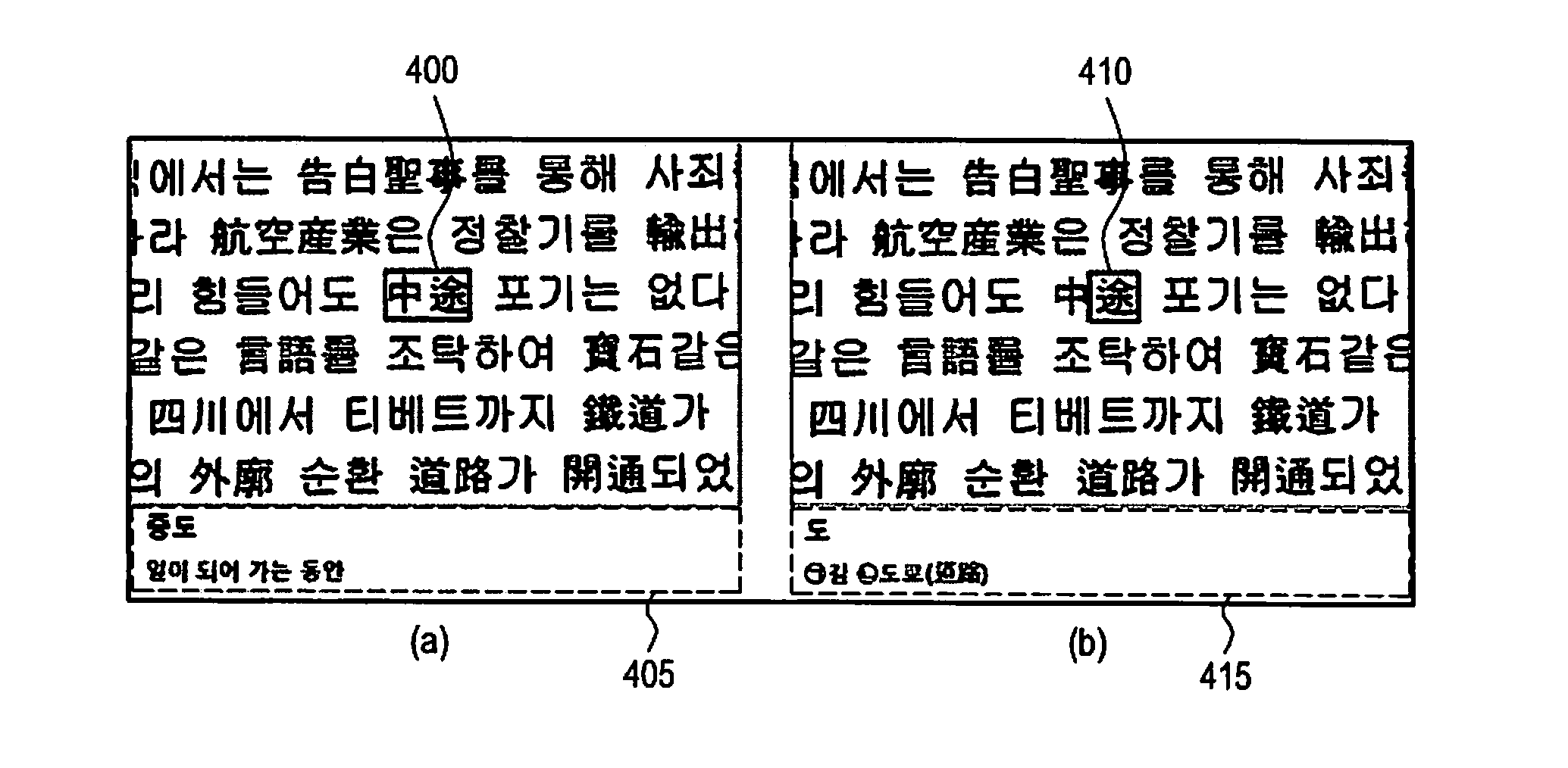 E-dictionary search apparatus and method for document in which korean characters and chinese characters are mixed