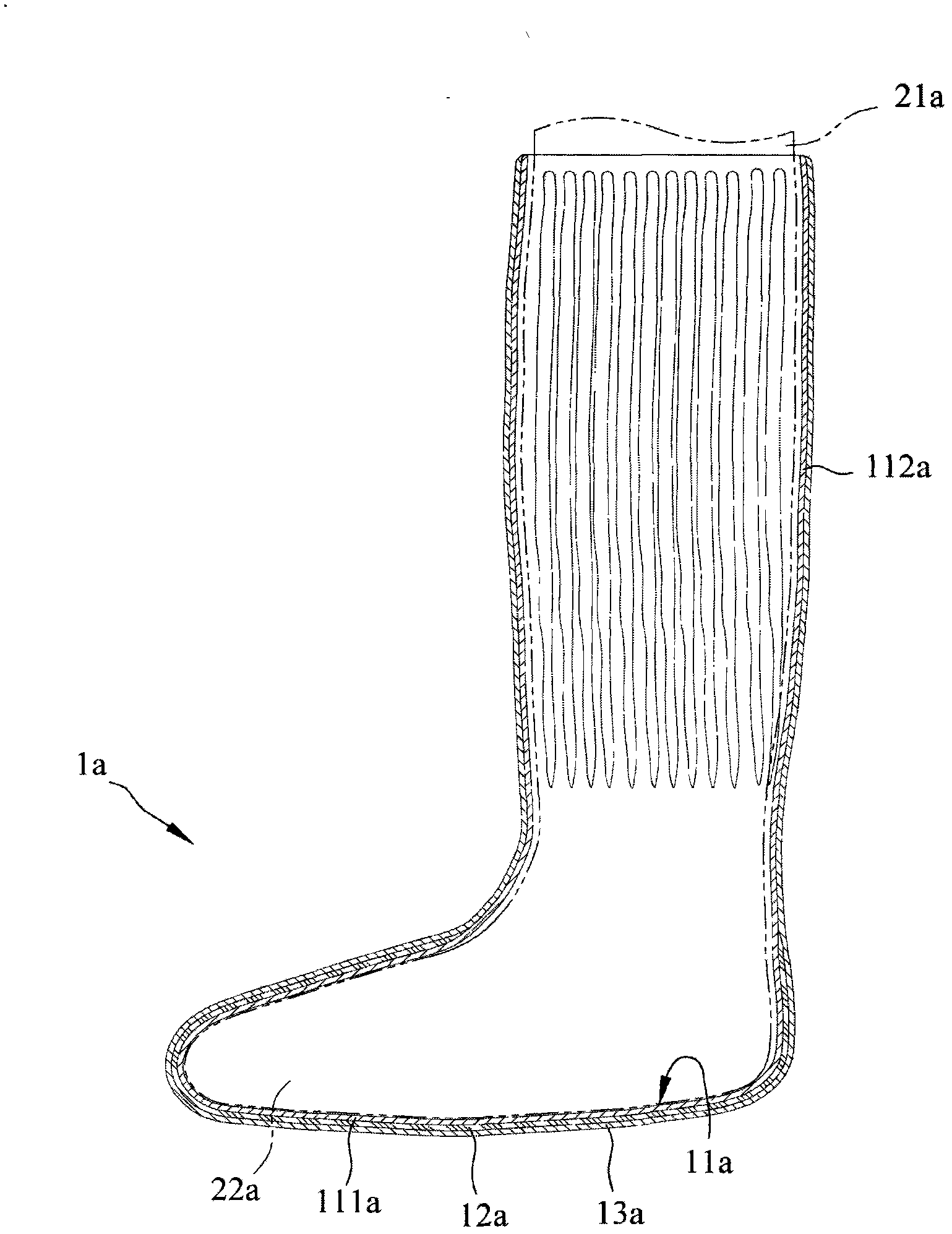 Vacuum breaker structure of footwear