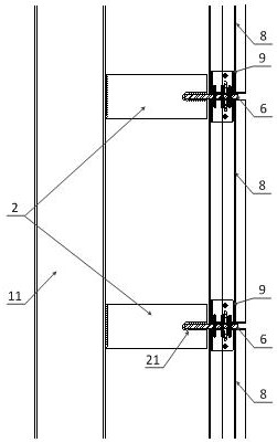 Composite curtain wall structure and installation method thereof