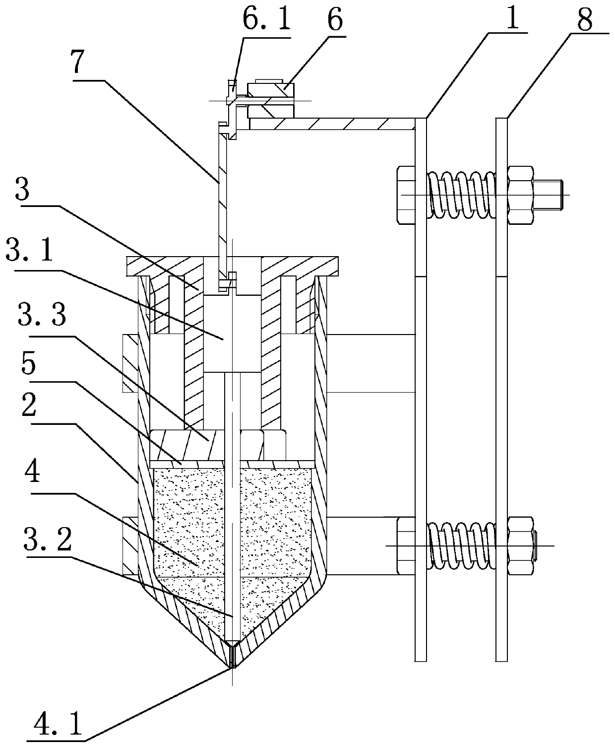 Pulse powder outlet mechanism