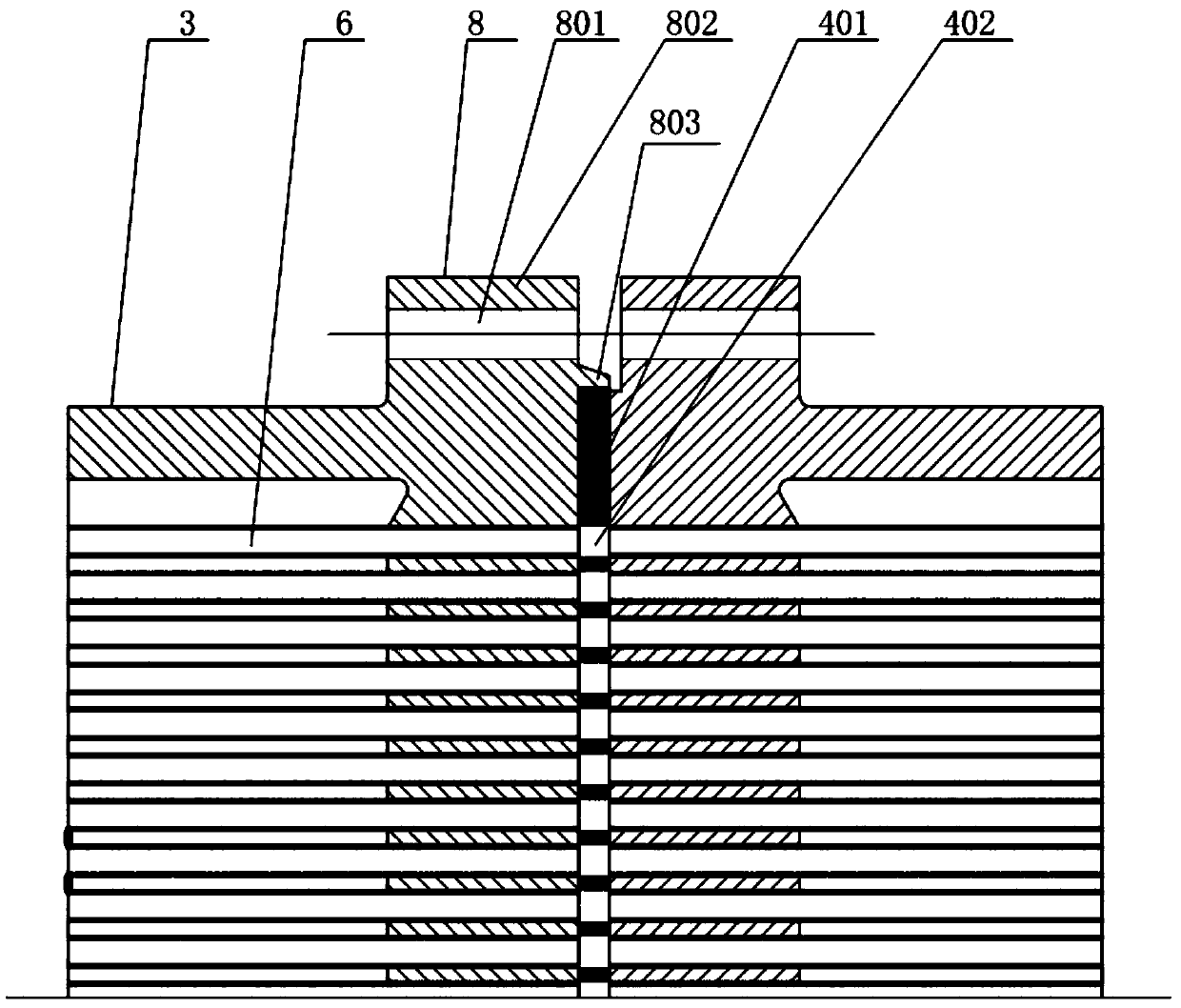 Tube pass tandem type tube and shell heat exchanger based on deep sea self-flow circulation cooling system