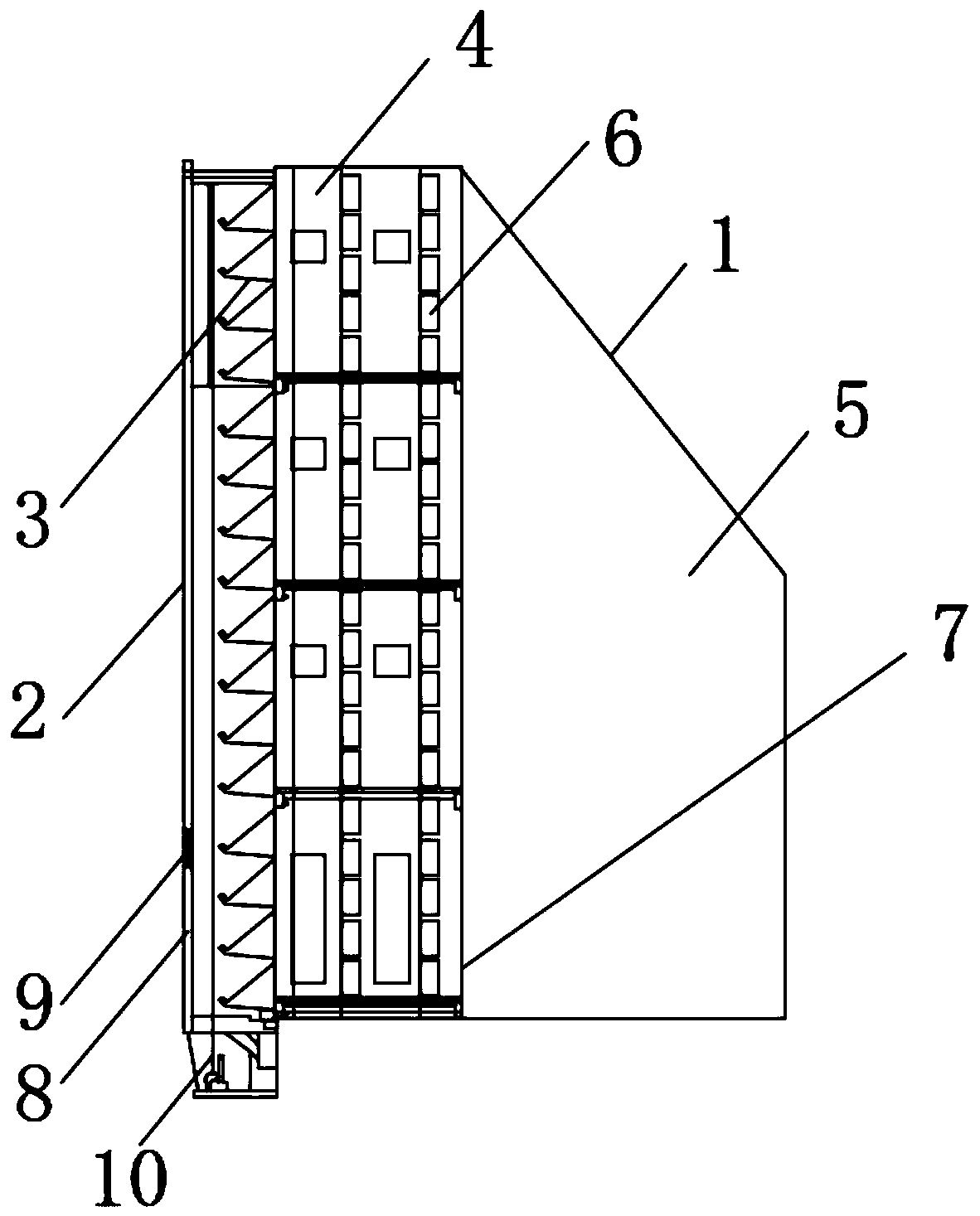 Rapid replacing system for air pre-filtering device